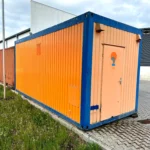 Gebrauchter 20 Fuß Sanitärcontainer Orange DBVU-000004-0