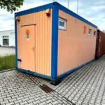 Gebrauchter 20 Fuß Sanitärcontainer Orange DBVU-000004-0
