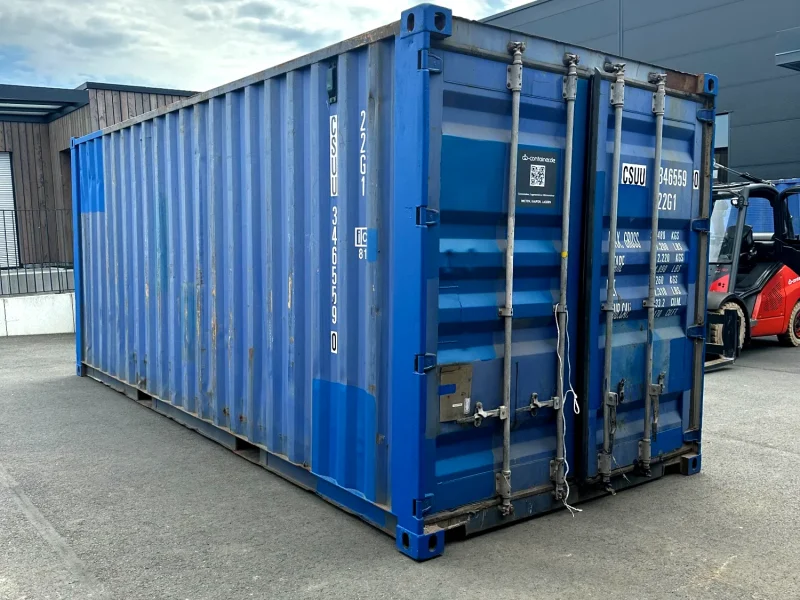Gebrauchter 20 Fuß Seecontainer Blau CSUU-346559-0