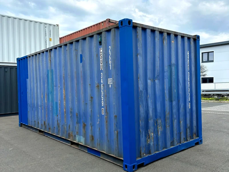 Gebrauchter 20 Fuß Seecontainer Blau CSUU-346559-0