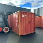 Gebrauchter 20 Fuß Seecontainer Braun TGHU-180140-2