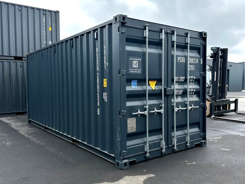 Neuer 20 Fuß Seecontainer Grau UNDU-118468-3