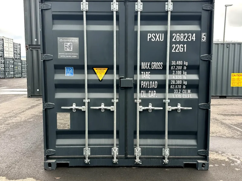 Neuer 20 Fuß Seecontainer Grau PSXU-268234-5