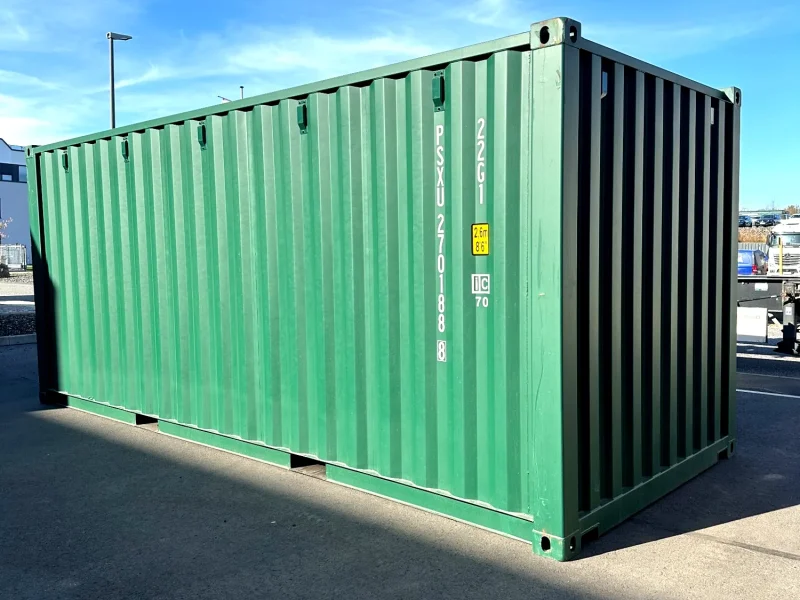Neuer 20 Fuß Seecontainer Grün PSXU-270188-8