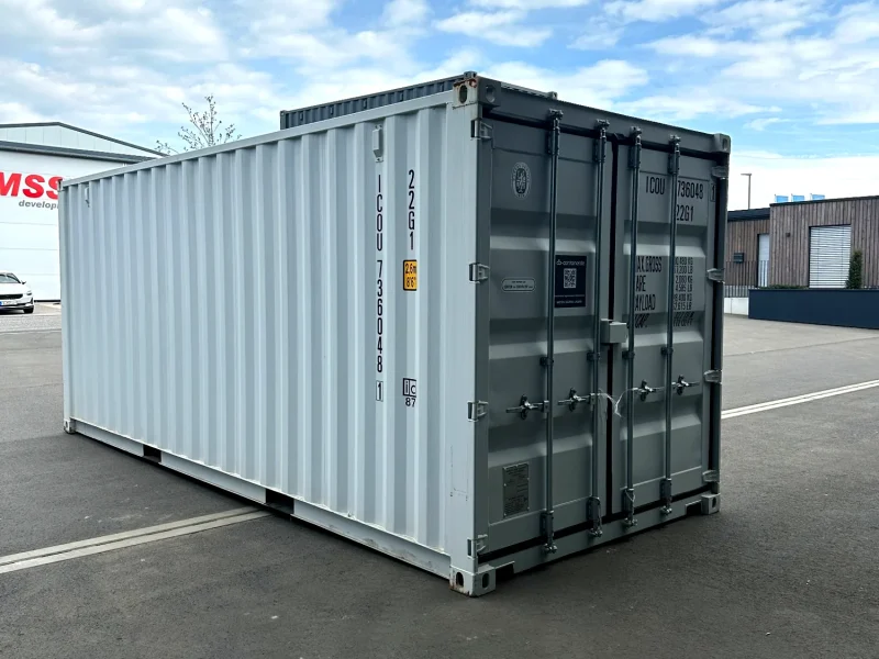 Neuer 20 Fuß Seecontainer Lichtgrau ICOU-736048-1