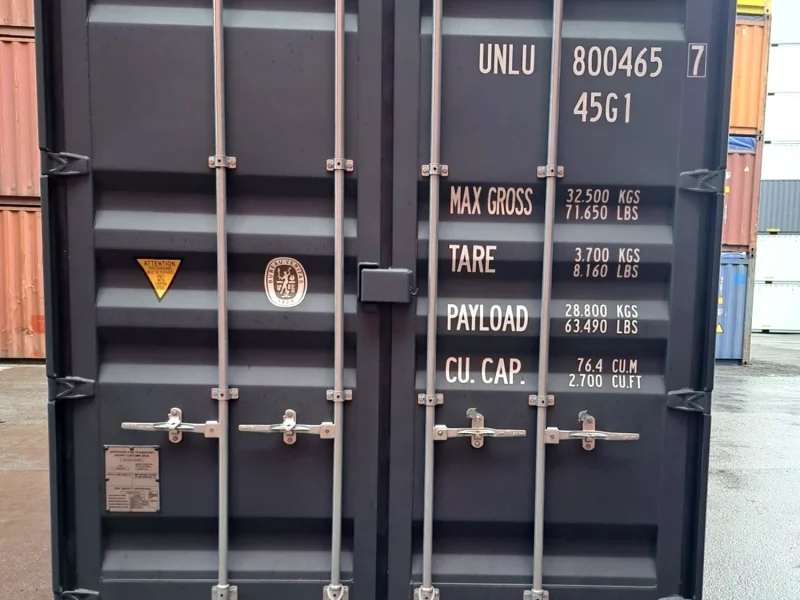 Neuer 40 Fuß HC Seecontainer Grau UNLU-800465-7