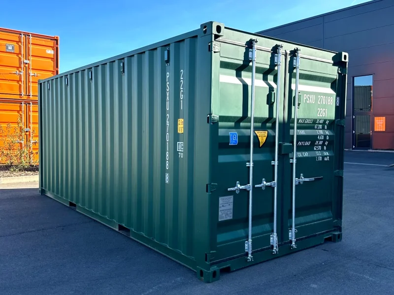 Neuer 20 Fuß Seecontainer Grün UNDU-228553-3