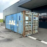 Gebrauchter 20 Fuß Seecontainer Blau DBVU-215677-3
