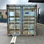 Gebrauchter 20 Fuß Seecontainer Blau DBVU-215677-3