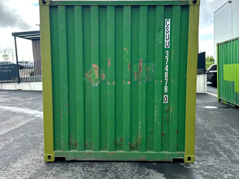 Gebrauchter 20 Fuß Seecontainer Grün CSUU-374878-0