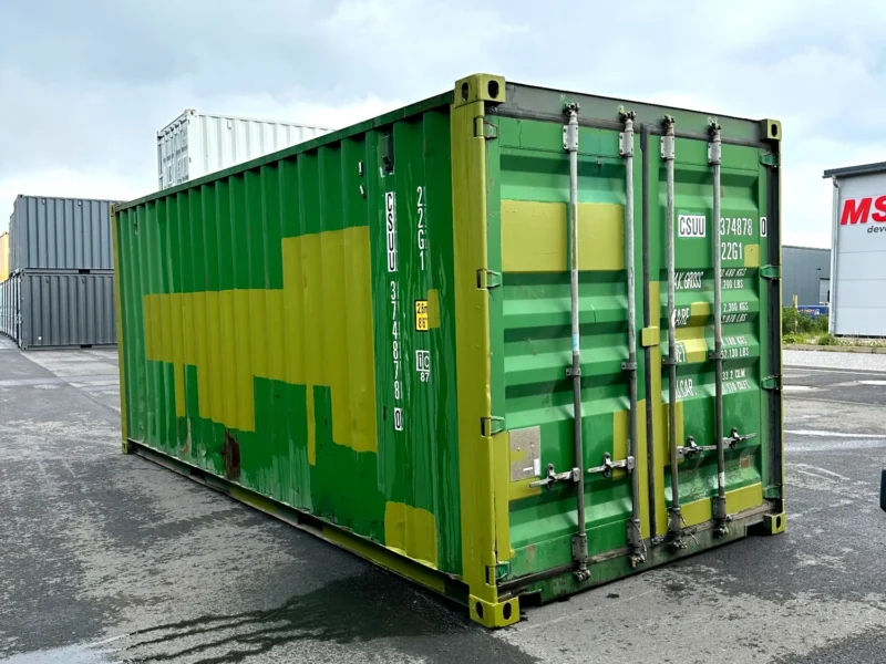 Gebrauchter 20 Fuß Seecontainer Grün CSUU-374878-0
