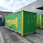 Gebrauchter 20 Fuß Seecontainer Grün CSUU-374878-0