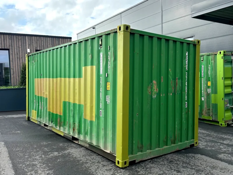 Gebrauchter 20 Fuß Seecontainer Grün CSUU-374878-0