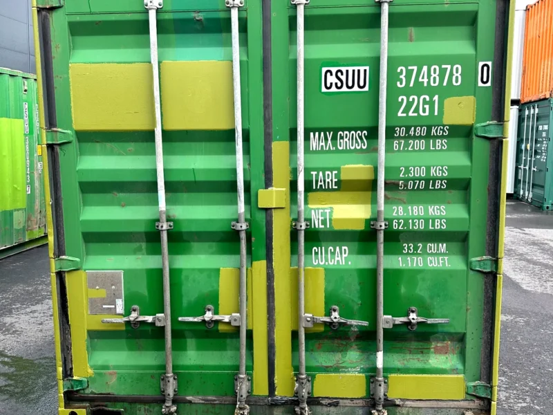 Gebrauchter 20 Fuß Seecontainer Grün CSUU-374878-0