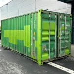 Gebrauchter 20 Fuß Seecontainer Grün CSUU-380943-7