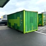 Gebrauchter 20 Fuß Seecontainer Grün CSUU-380943-7