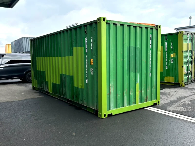 Gebrauchter 20 Fuß Seecontainer Grün CSUU-380943-7