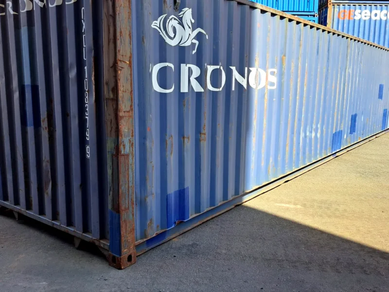 Gebrauchter 40 Fuß Seecontainer Blau CXDU-108379-9