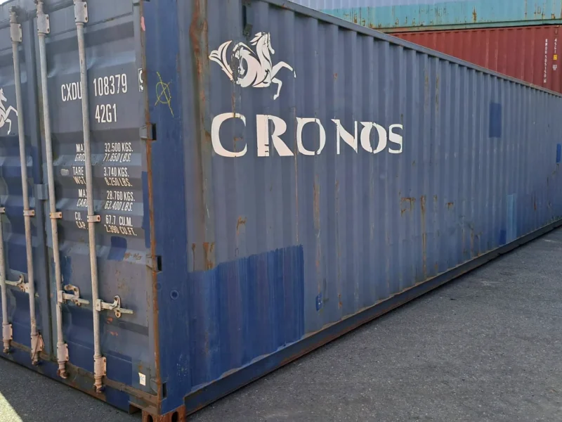 Gebrauchter 40 Fuß Seecontainer Blau CXDU-108379-9