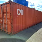Gebrauchter 40 Fuß Seecontainer Rot CAIU-402512-2