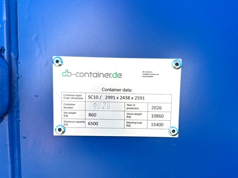 Neuer 10 Fuß Lagercontainer Blau DBVU-000006-0