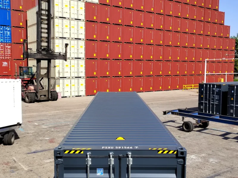 Neuer 40 Fuß HC Seecontainer Grau PSXU-591566-7