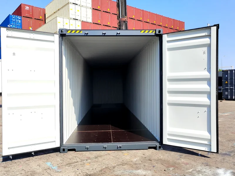 Neuer 40 Fuß HC Seecontainer Grau PSXU-591566-7