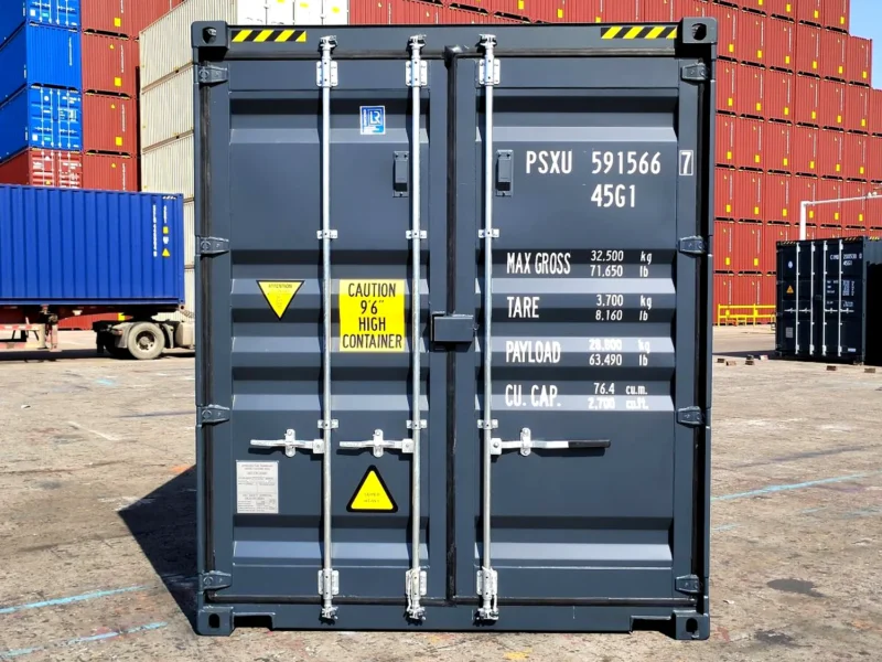 Neuer 40 Fuß HC Seecontainer Grau PSXU-591566-7