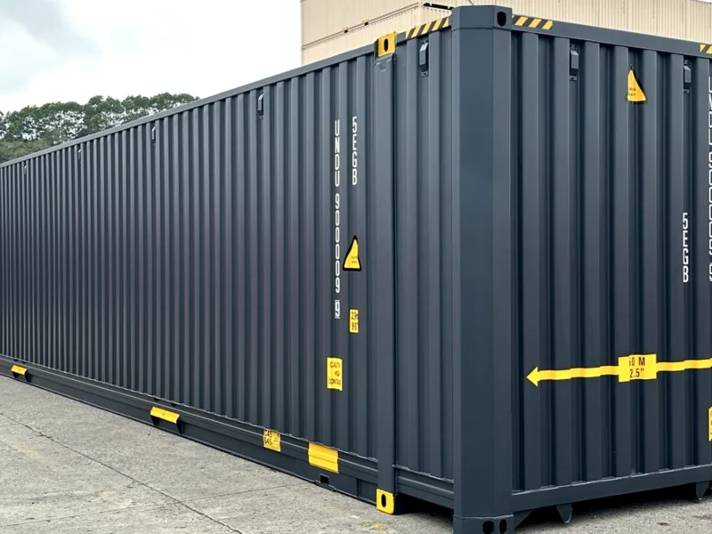Neuer 45 Fuß Seecontainer Grau UNDU-900009-9
