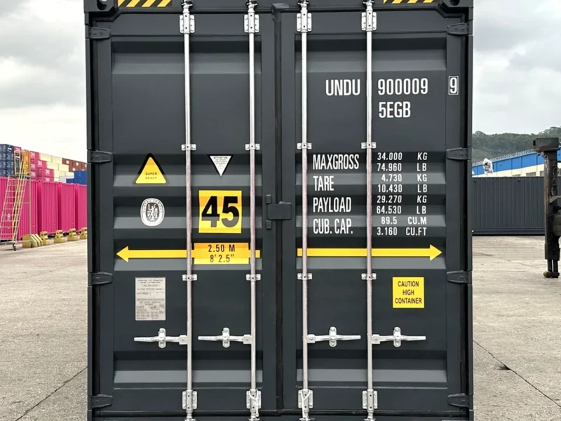 Neuer 45 Fuß Seecontainer Grau UNDU-900009-9