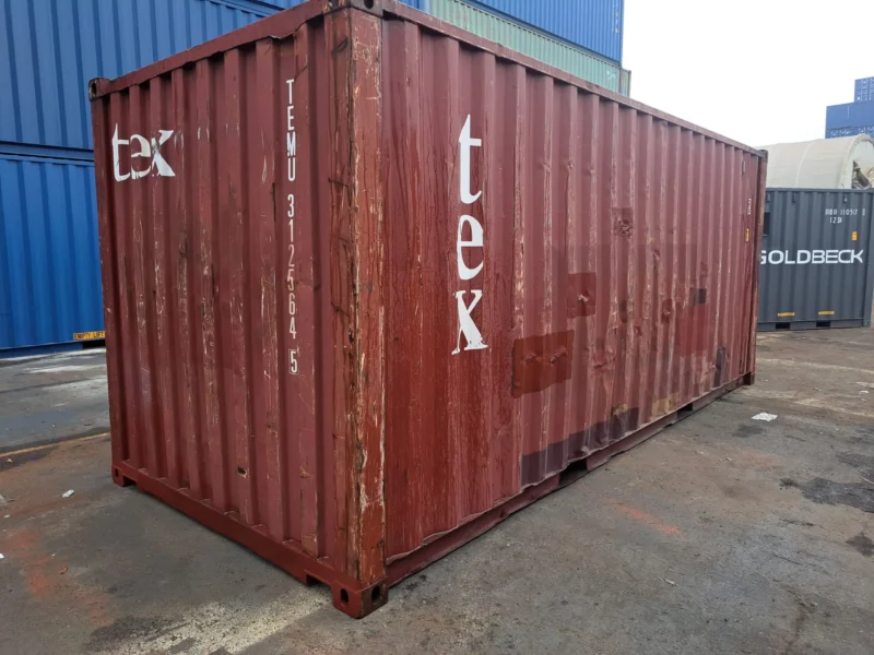 Gebrauchter 20 Fuß Baucontainer Braun TEMU-312564-5