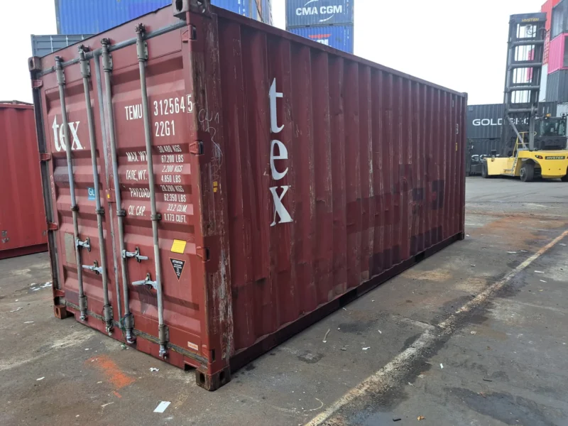 Gebrauchter 20 Fuß Baucontainer Braun TEMU-312564-5