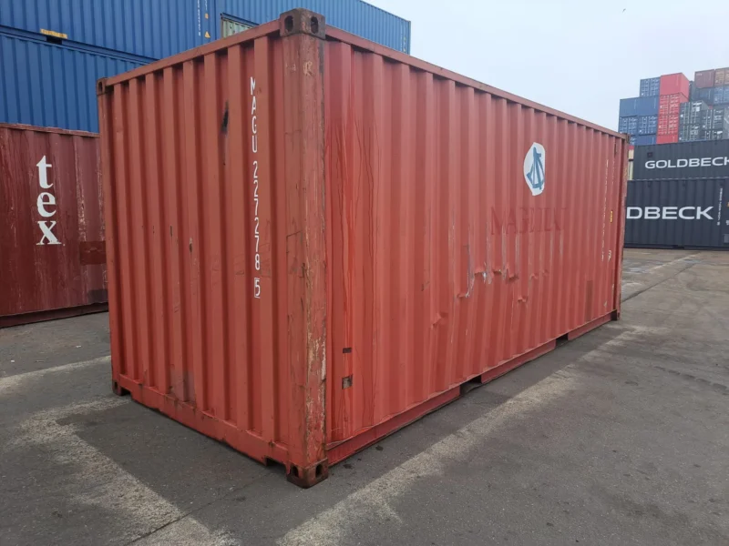 Gebrauchter 20 Fuß Baucontainer Rot MAGU-227278-5
