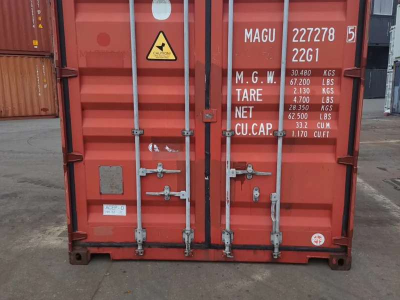 Gebrauchter 20 Fuß Baucontainer Rot MAGU-227278-5
