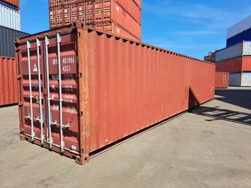 Gebrauchter 40 Fuß Seecontainer Braun DRYU-401986-1