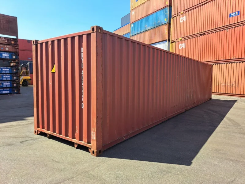 Gebrauchter 40 Fuß Seecontainer Braun DRYU-409337-0