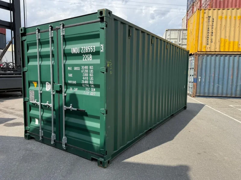 Neuer 20 Fuß Baucontainer Grün UNDU-228533-3