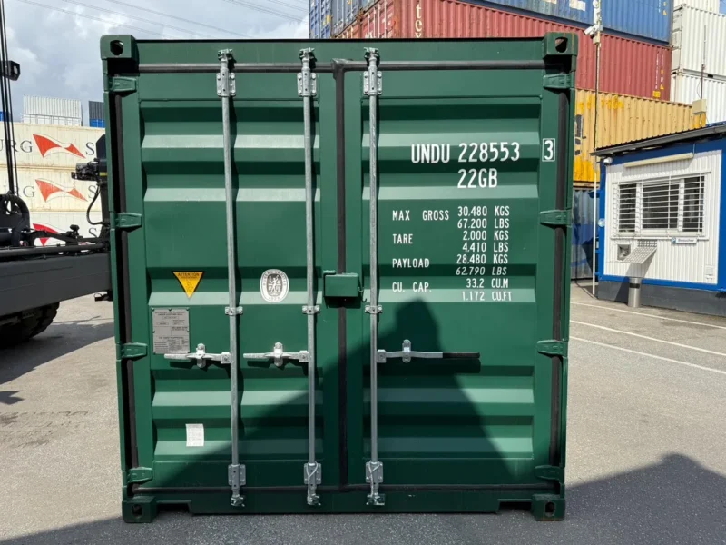 Neuer 20 Fuß Baucontainer Grün UNDU-228533-3