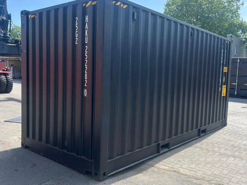 Neuer 20 Fuß HC Open-Side Container Schwarz HAKU-252271-2