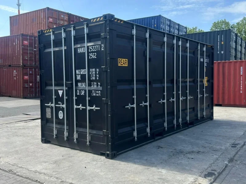 Neuer 20 Fuß HC Open-Side Container Schwarz HAKU-252271-2