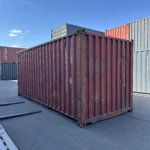 Gebrauchter 20 Fuß Baucontainer Rot DRYU-217393-9