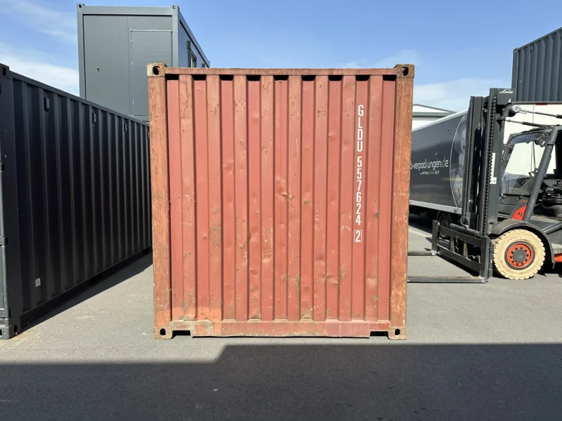 Gebrauchter 20 Fuß Baucontainer Rot GLDU-557624-2