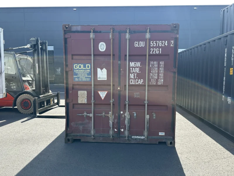 Gebrauchter 20 Fuß Baucontainer Rot GLDU-557624-2