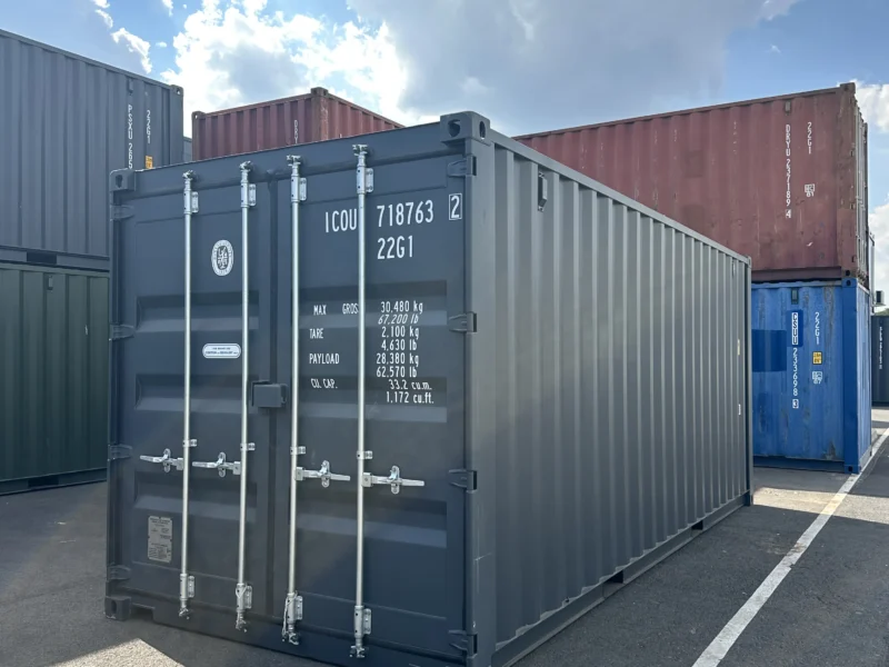 Neuer 20 Fuß Baucontainer Grau ICOU-718763-2