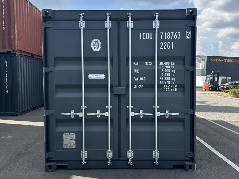 Neuer 20 Fuß Baucontainer Grau ICOU-718763-2