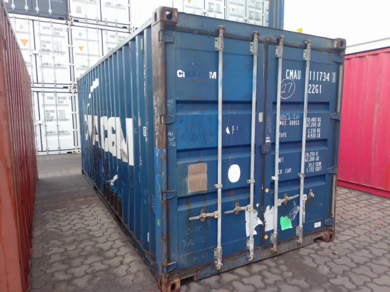 AS-IS Gebrauchter 20 Fuß Seecontainer Blau CMAU-111734-1
