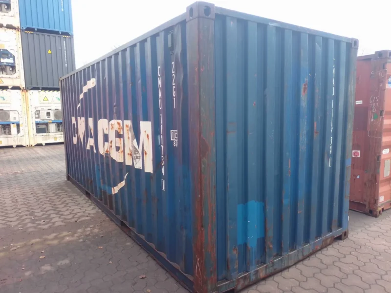 AS-IS Gebrauchter 20 Fuß Seecontainer Blau CMAU-111734-1