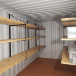 Hängeregalhalterung für Container