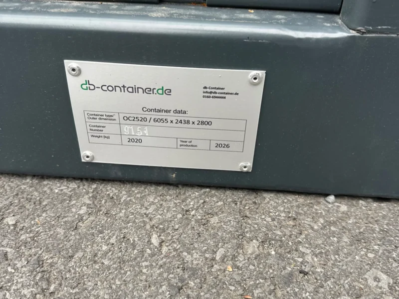 Neuer 20 Fuß Bürocontainer Grau DBVU-000015-0